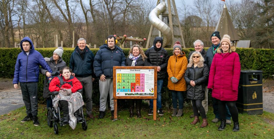 The new communication boards were unveiled at Craigtoun Park on Monday.