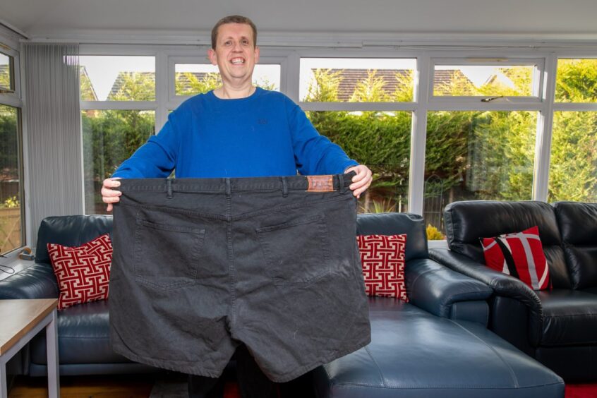 Peter has lost 12 stone in 15 months.