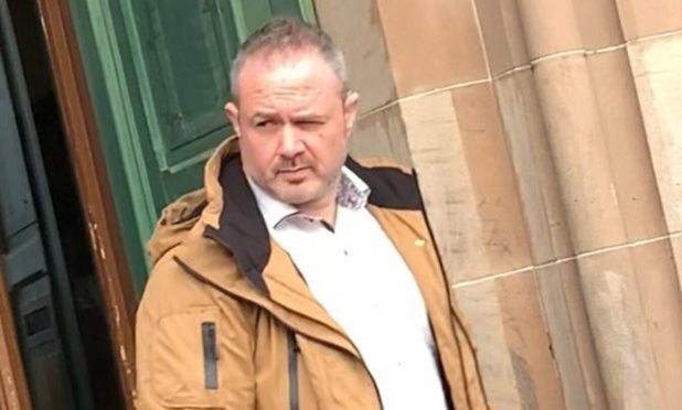 Steven McIntosh at Forfar Sheriff Court after his conviction last month.