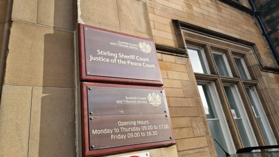 Stirling Sheriff court sign