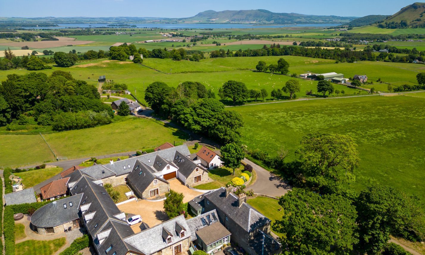 £675k Fife steading conversion has great views & stunning interior