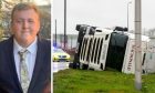 Harry Paris lost control of the lorry on the outskirts of Dundee. Image: Facebook/ DC Thomson.