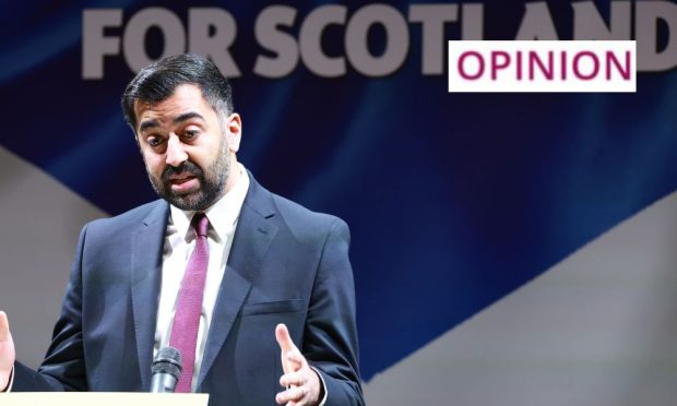 First Minister Humza Yousaf at SNP general election campaign launch. Image: Steve Welsh/PA Wire
