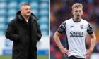 Dundee boss Tony Docherty says the Dee are watching Michael Mellon's situation after his recall by Burnley. Images: SNS/Shutterstock
