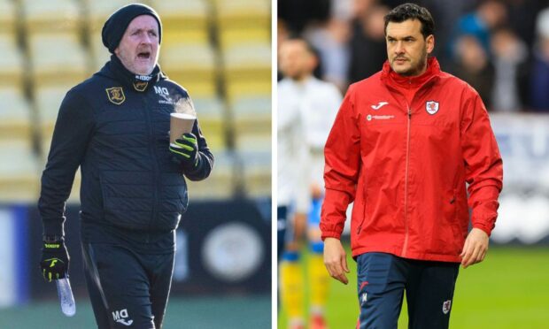 Livingston boss David Martindale (left) believes Raith Rovers counterpart Ian Murray (right) has more money to spend. Images: SNS