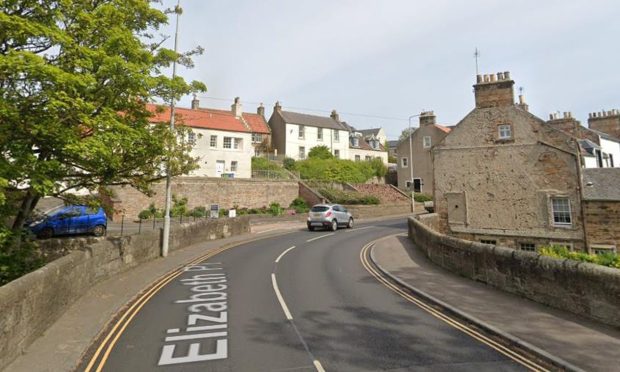 The A917 in Anstruther was closed. Image: Google Maps