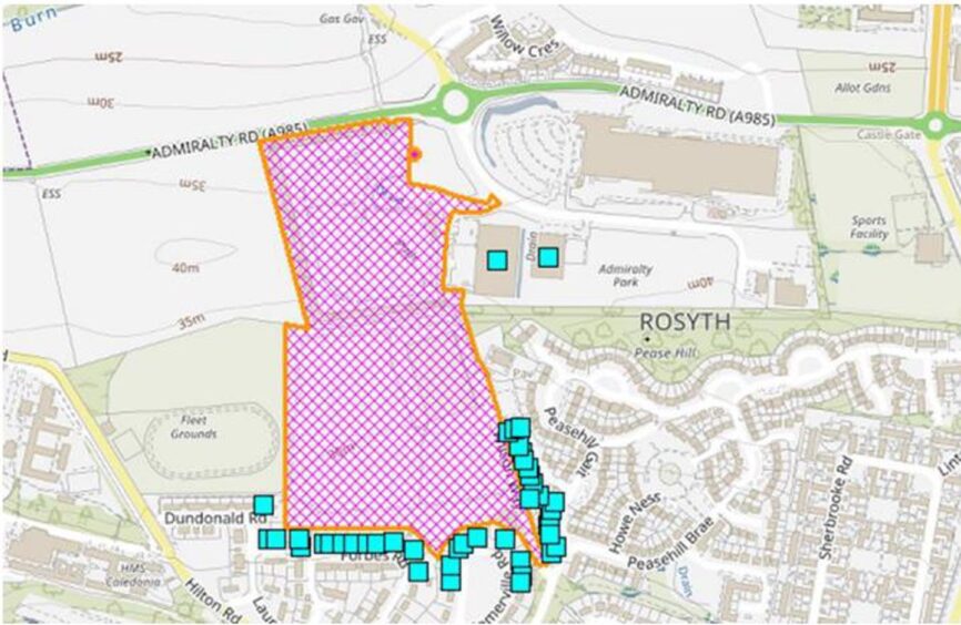 The proposed Rosyth site of the new Inverkeithing High School.