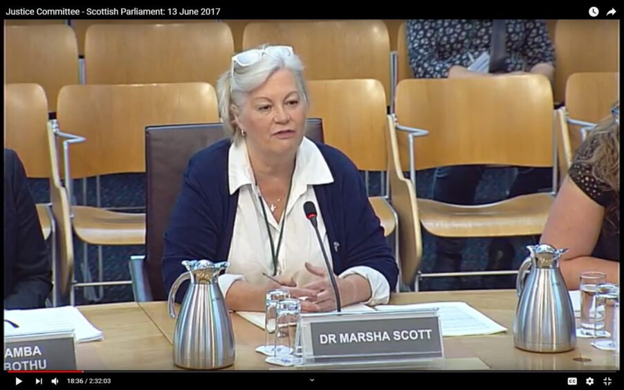 Dr Marsha Scott, CEO of Scottish Women's' Aid
