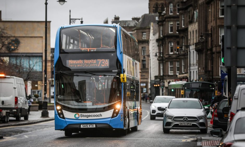 The 73A in the Dundee City Centre.