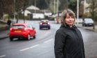Local resident Galina Oustinova-Stjepanovic is calling on Dundee City Council to install a pedestrian crossing at the junction of Glamis Road and Ancrum Road. Image: Mhairi Edwards/DC Thomson
