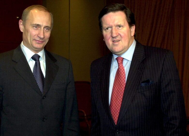 George Robertson and Vladimir Putin