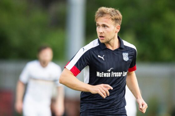 Greg Stewart in action for Dundee. Image: SNS