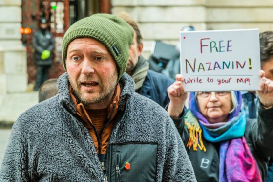 Richard Ratcliffe during the campaign for his wife's release. Image: Shutterstock