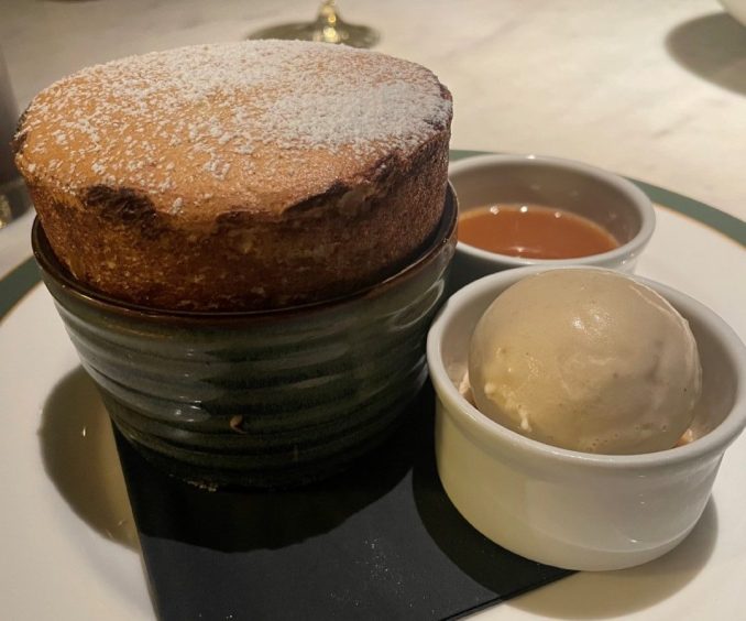 Sticky toffee souffle from 18 at The Rusacks. 