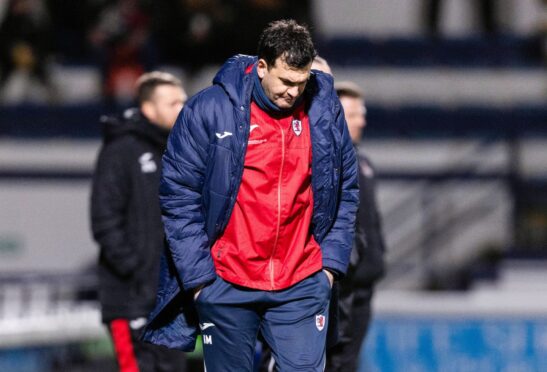 Raith Rovers manager Ian Murray looks dejected as his side lose to Airdrie.