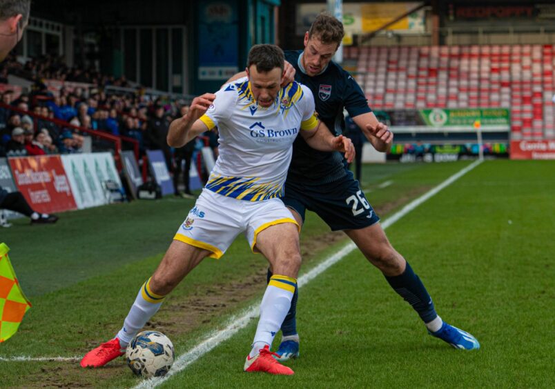 Andy Considine in action against Ross County.
