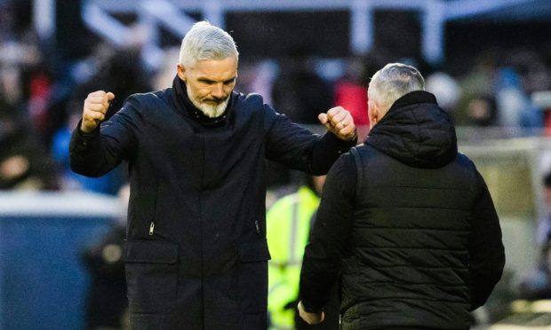 A delighted Jim Goodwin at Somerset Park.