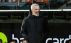 Dundee United manager Jim Goodwin during his side's defeat to Airdrie. Image: SNS.