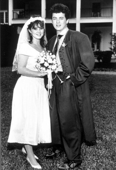 Coleen Nolan on her wedding day with first husband Shane Ritche, Orlando, 1990.