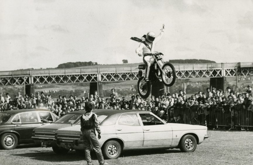 Eddie Kidd was no stranger to Dundee including a stunt appearance at Riverside Park in 1981.
