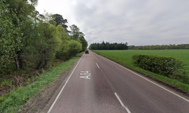 The A84 near Blair Drummond - where a man has died in a crash