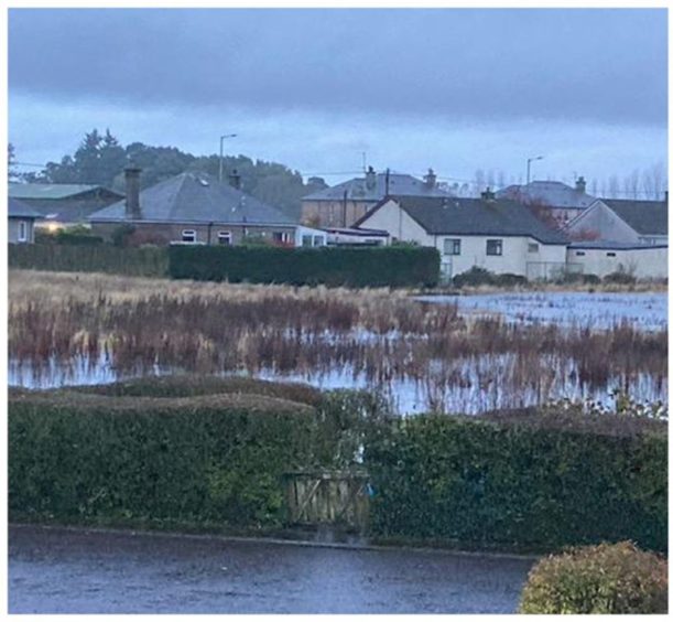 Flooded land in Blairgowrie