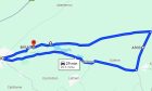 The diversion route during roadworks at Rescobie, near Forfar. Image: Google Maps