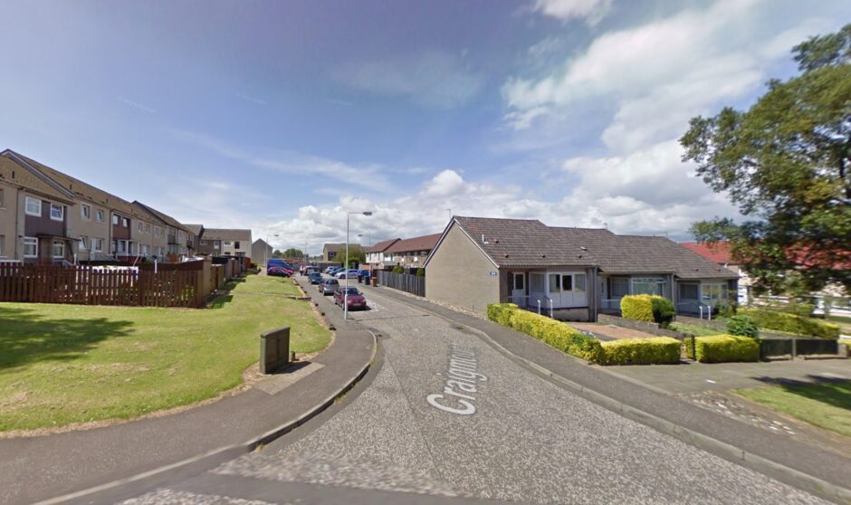 The attack happened in Craigmount, Kirkcaldy.
