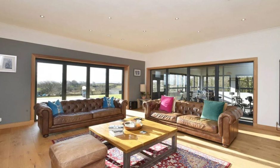 Living room at Dean Park House near Dunfermline.