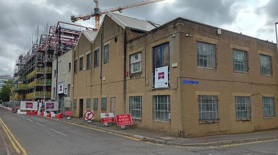 Site for new student accommodation on Douglas Street.