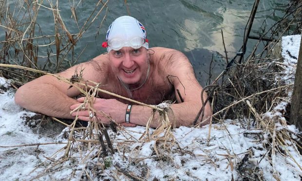 Retired cop Euan Stewart is a talented ice swimmer and trains in lochs and rivers across Tayside and Fife.