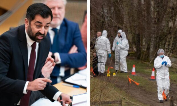 Humza Yousaf faced questions of the murder inquiry in parliament. Image: DC Thomson/PA