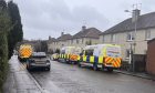 Police and ambulance units on Langlands Road, St Andrews. Image: Laura Devlin/DC Thomson