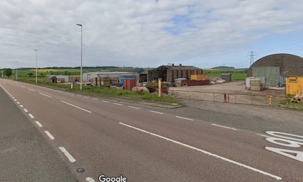 The Inveraldie yard sits beside the A90 north of Dundee. Image: Google
