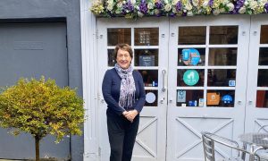 Irene Williams outside The Pend Cafe in Stirling