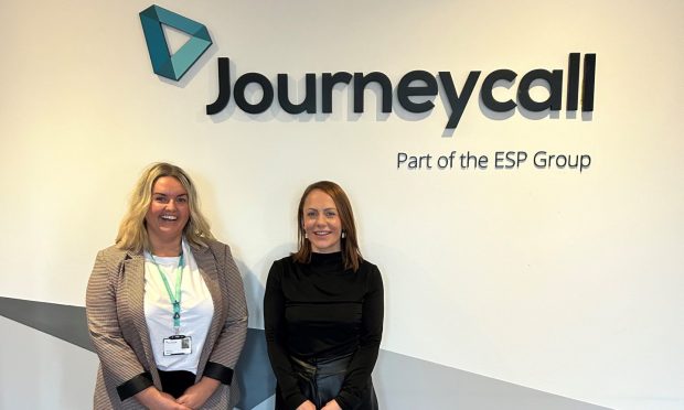 Kerri Price, chief HR manager of the ESP Group and Caryn Gibson, Economics Partnership Manager, Dundee & Angus College. Image: DLR Media