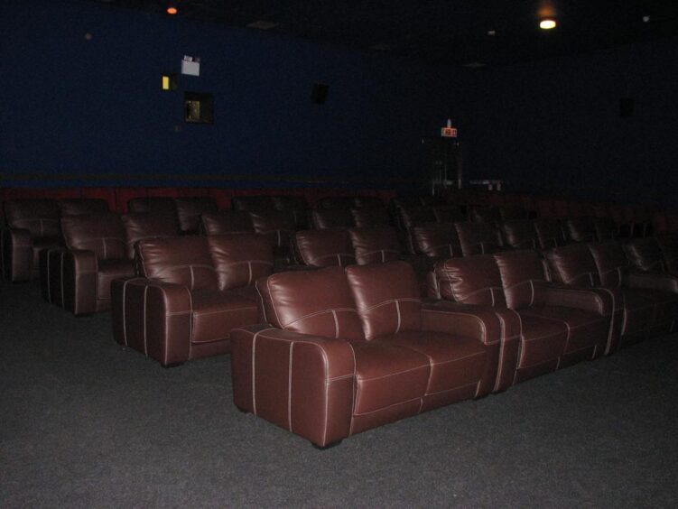 Plush seats inside the Kino Cinema in Glenrothes.