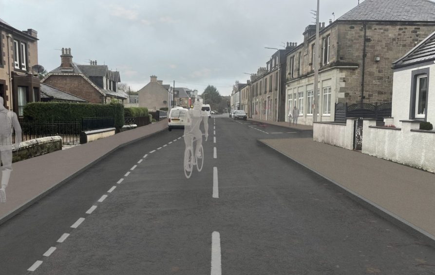How Station Road in Windygates could look once active travel works are complete