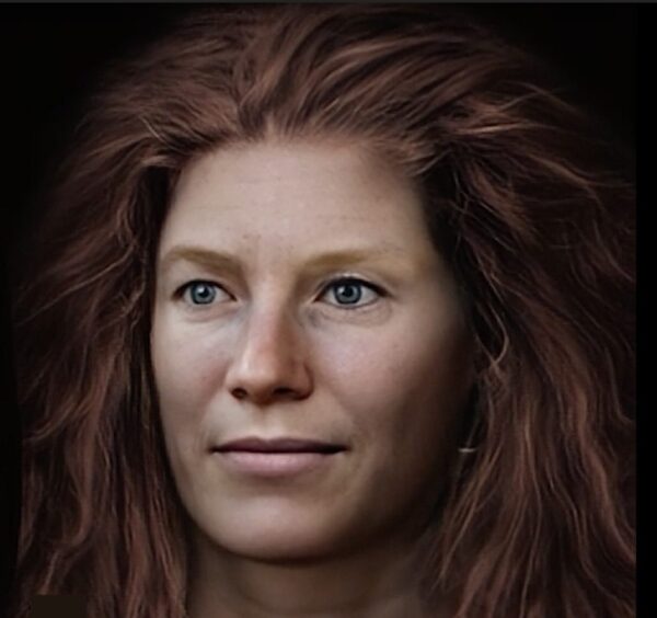 Digital facial reconstruction of Bronze Age woman