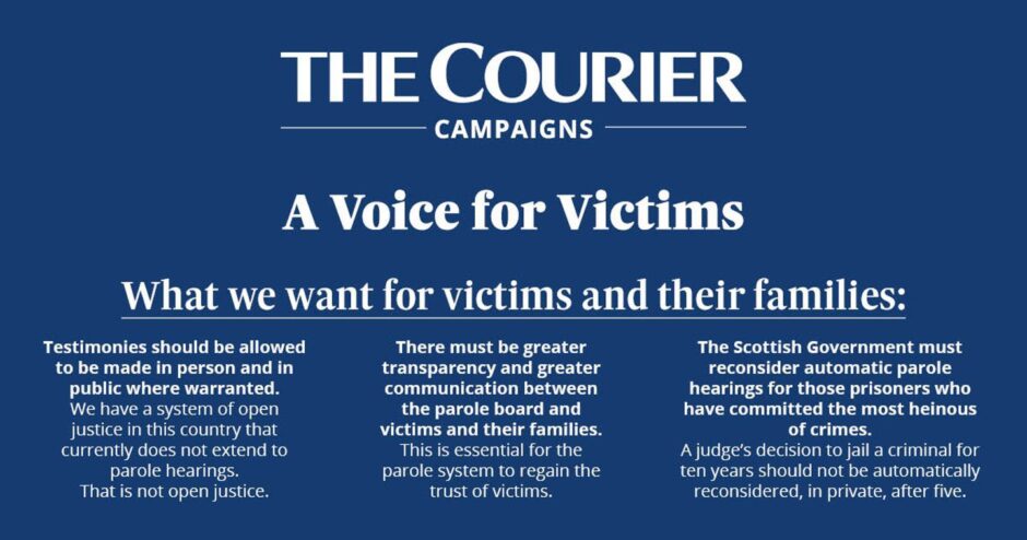 The demands of The Courier's campaign to reform the parole system.