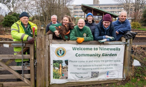 Ninewells Community Garden team of staff and volunteers. Image: Alan Richardson