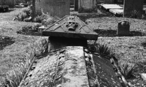 A spooky site in the Howff which opened in the 1500s. Image: Supplied.