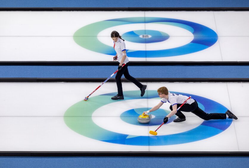 Team GB Youth Olympics curlers.