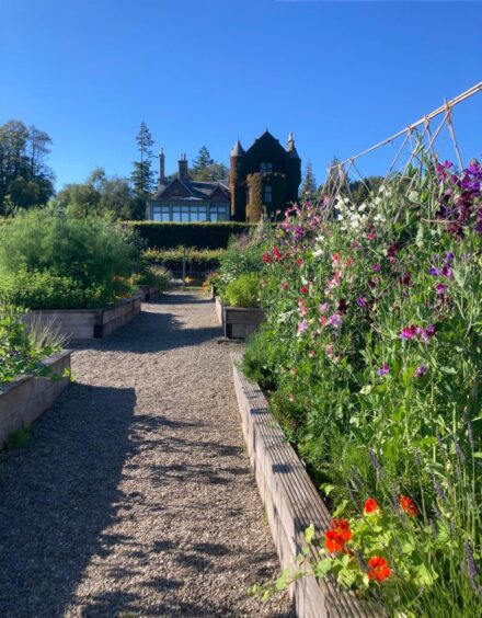 The garden at Cromlix Hotel.