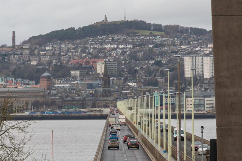 Tay Road bridge towards Dundee