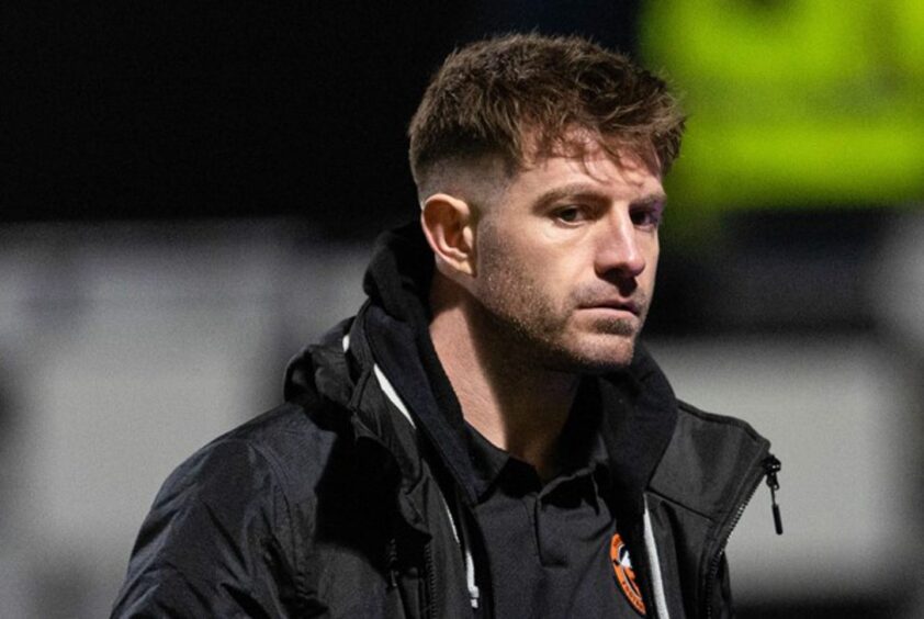 Dundee United captain Ross Docherty was a frustrated onlooker against Raith Rovers