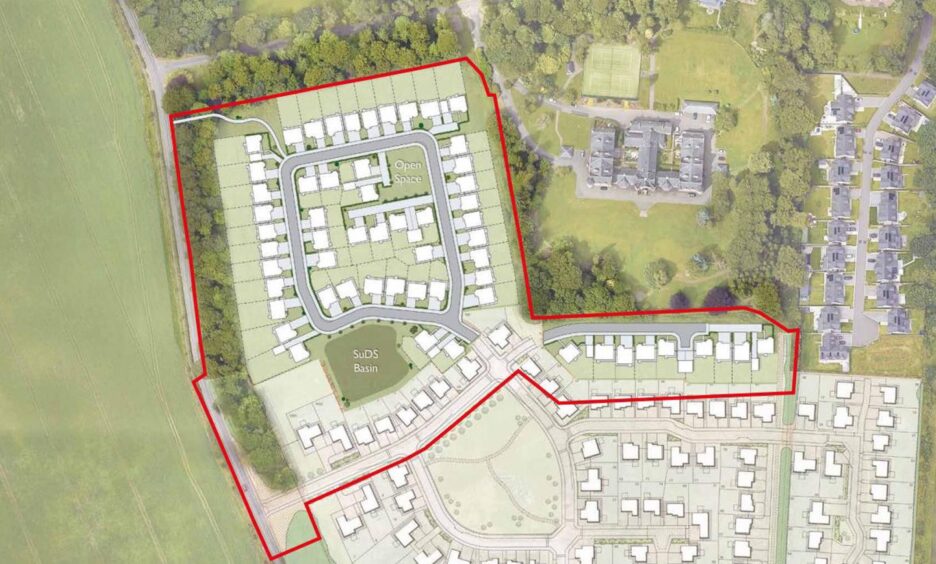 Layout of housing development on land at the former Royal Liff Hospital. Image: EMA Architecture and Design Ltd.