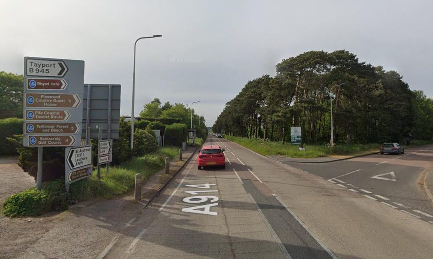 St Michaels in Fife after reports of crash between vehicle and cyclist