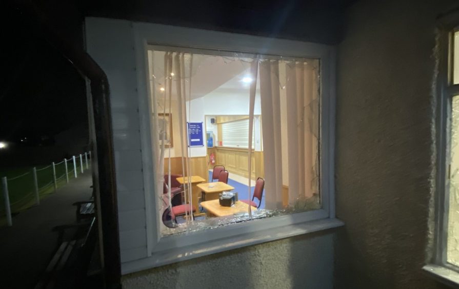 A window was smashed in at the bowling club in the Fife break-in