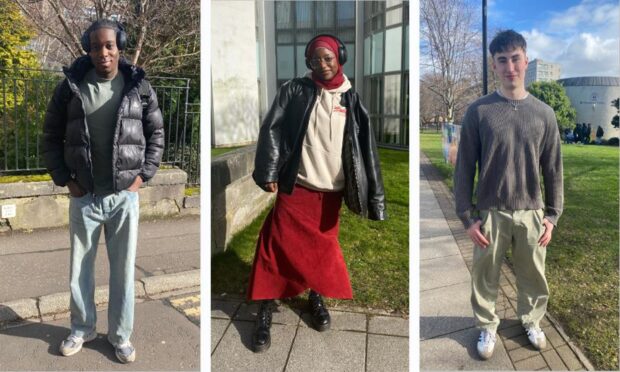 Three stylish university students talked us through their style. Image: Kaya Macleod/DC Thomson.